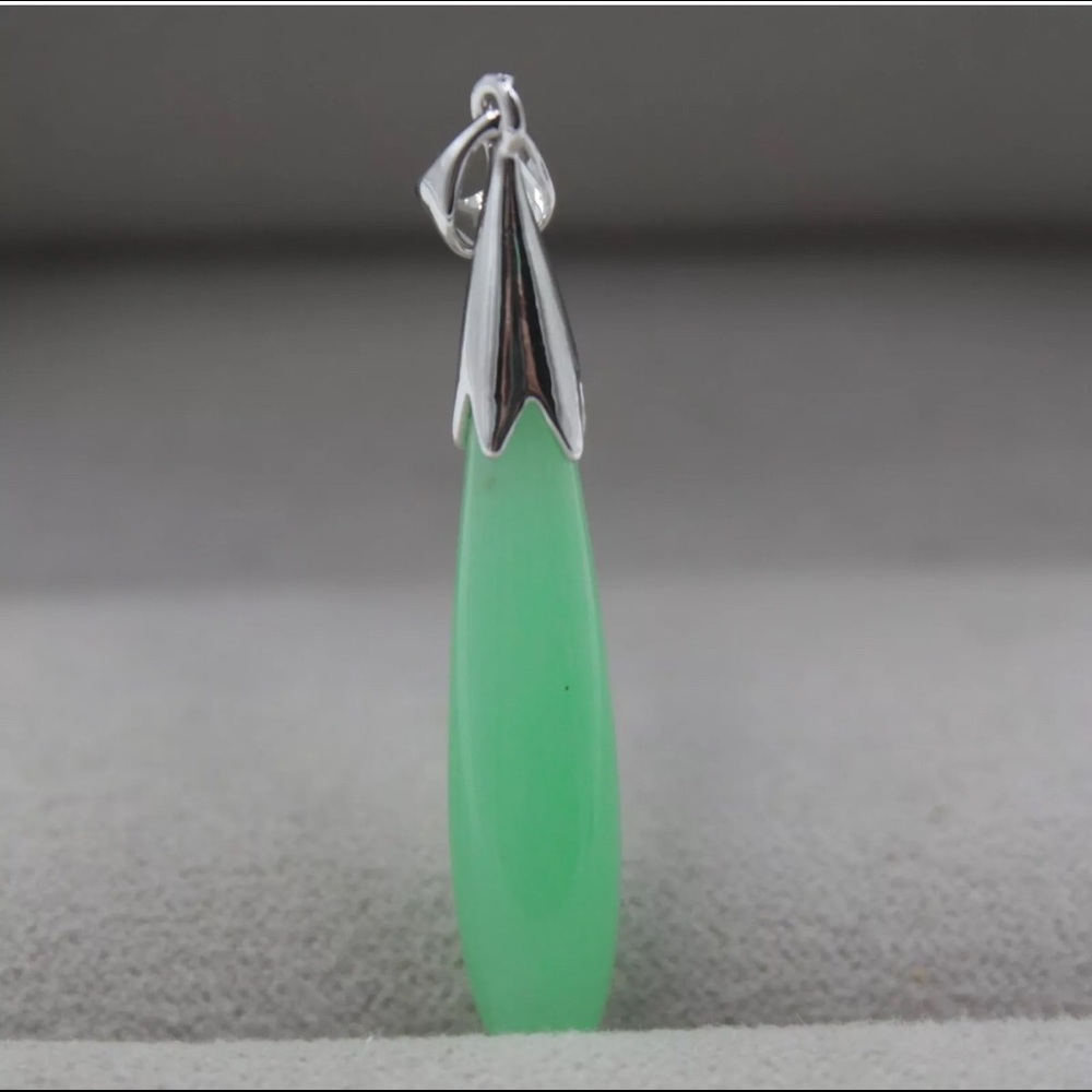 Real Jade “Nephrite” Water Drop Pendant.